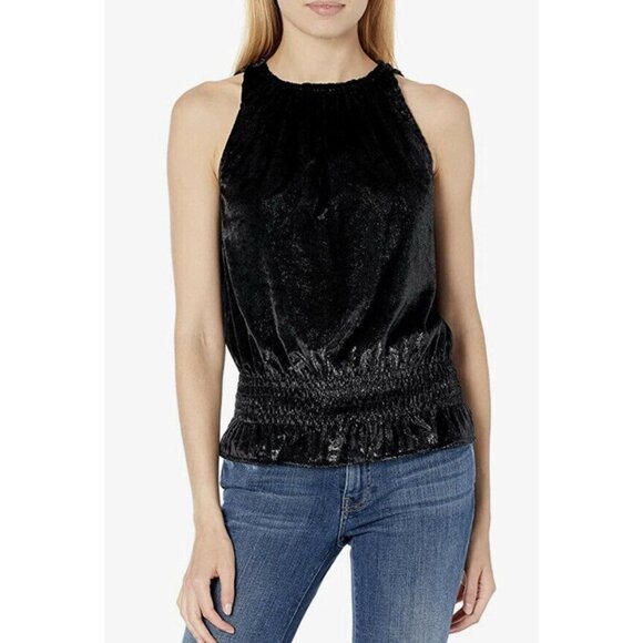 Ramy Brook Women's Shiny Velvet Sleeveless Lauren Top size M - Picture 1 of 4